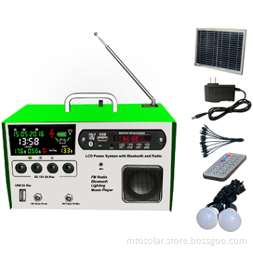 Mini FM LCD solar lighting kit